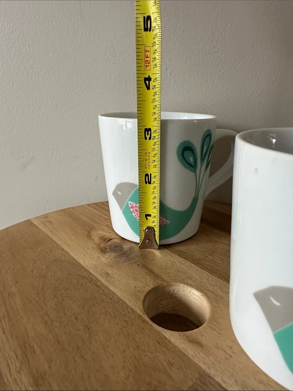 Crate & Barrel Retro Pigeon Small Mugs